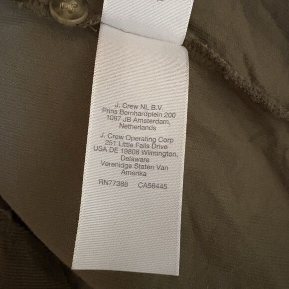 Madewell Corduroy Hartfield Crop Long Sleeve Shirt,‎ Women SZ Small, Moss Green - Picture 8 of 9